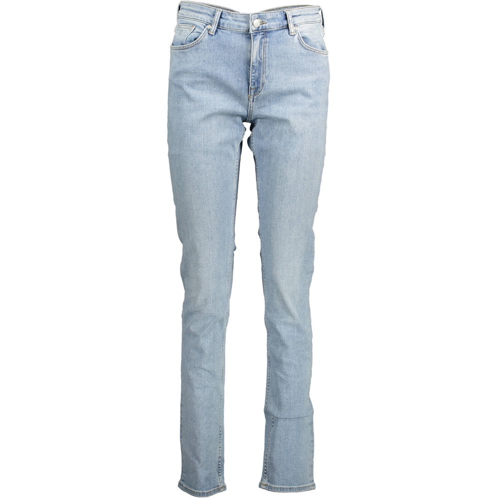 Blue Organic Cotton Women Jeans Gant