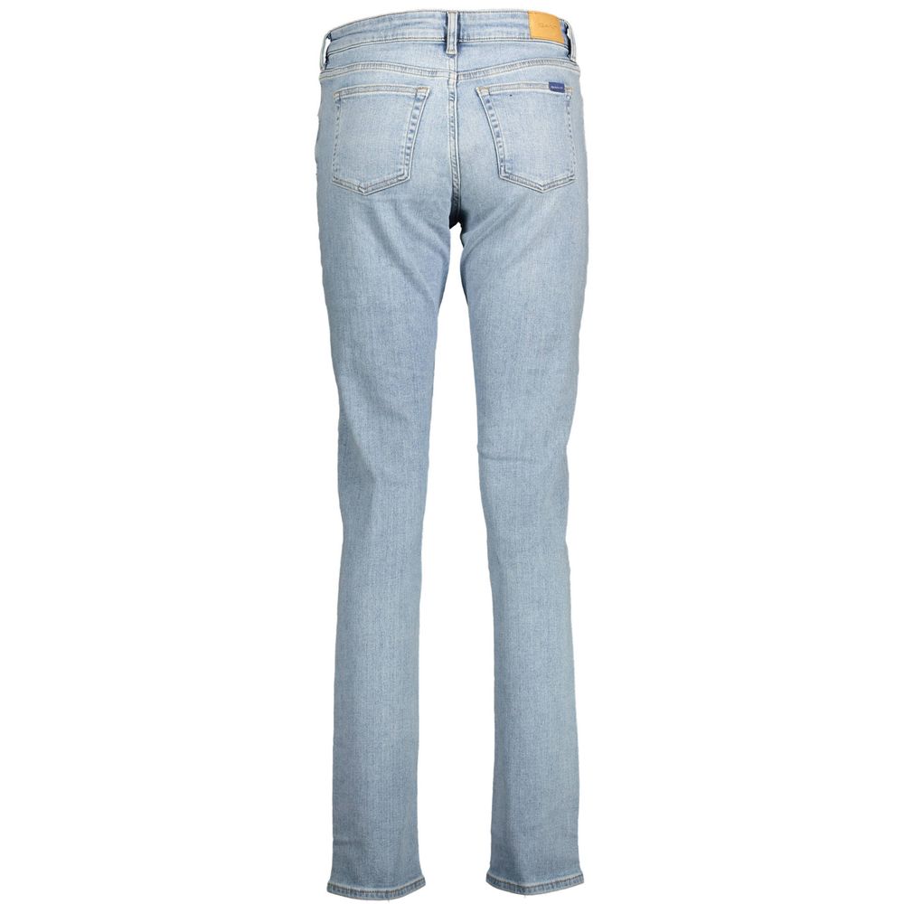 Blue Organic Cotton Women Jeans Gant