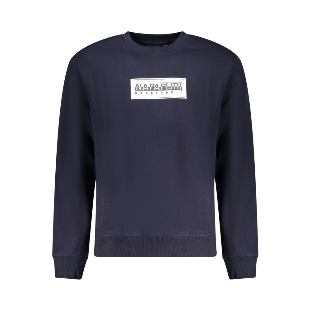 Blue Cotton Men Sweater Napapijri