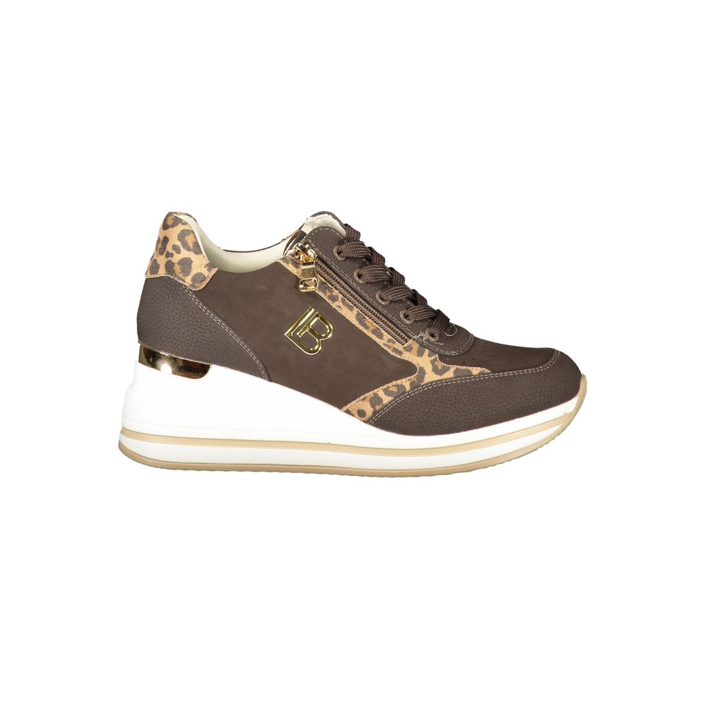 Brown Polyester Women Sneaker Laura Biagiotti