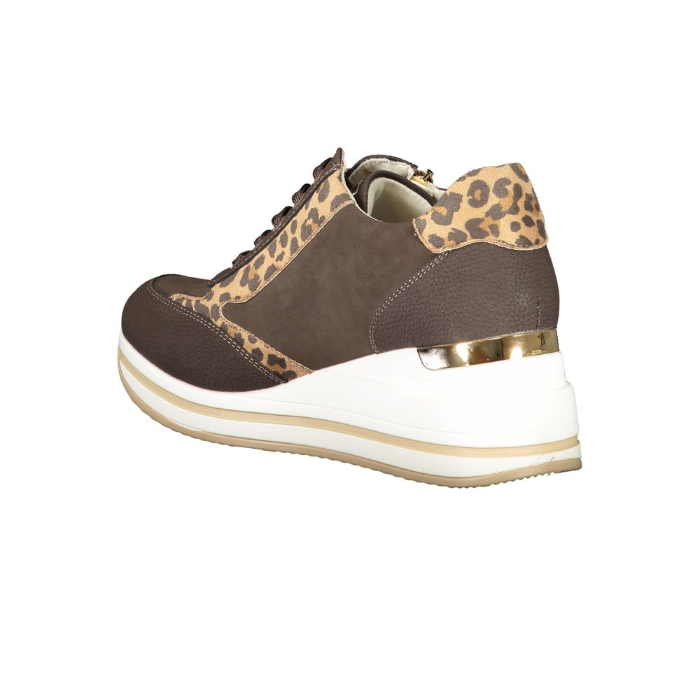 Brown Polyester Women Sneaker Laura Biagiotti