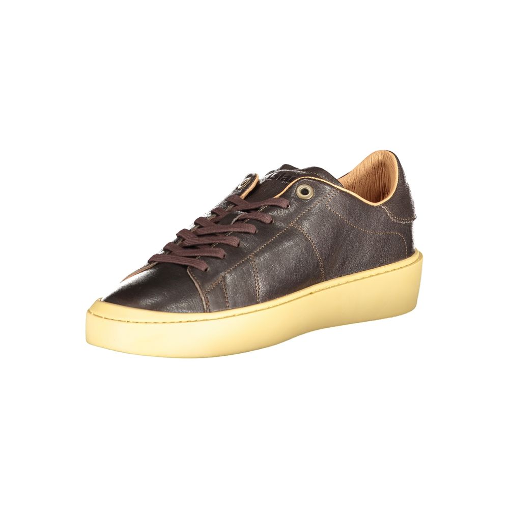 Brown Leather Men Sneaker Blauer