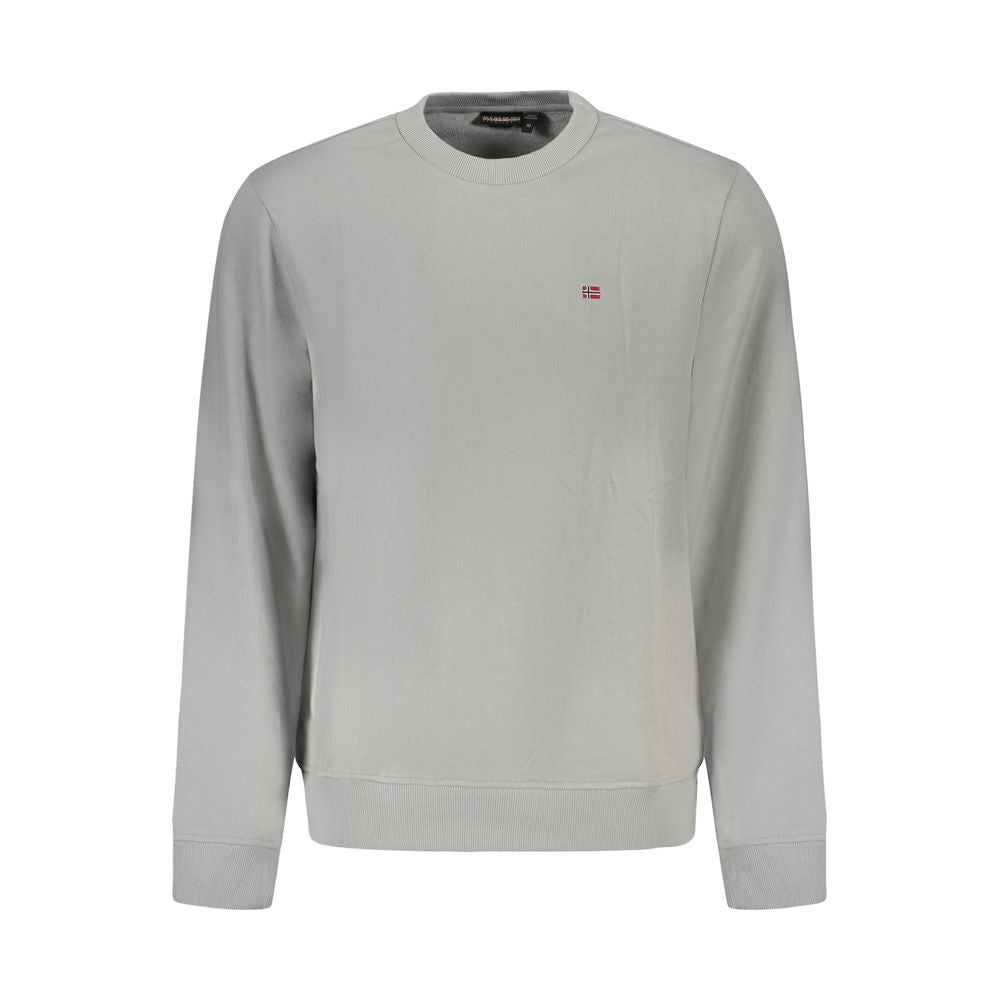 Gray Cotton Men Sweater Napapijri