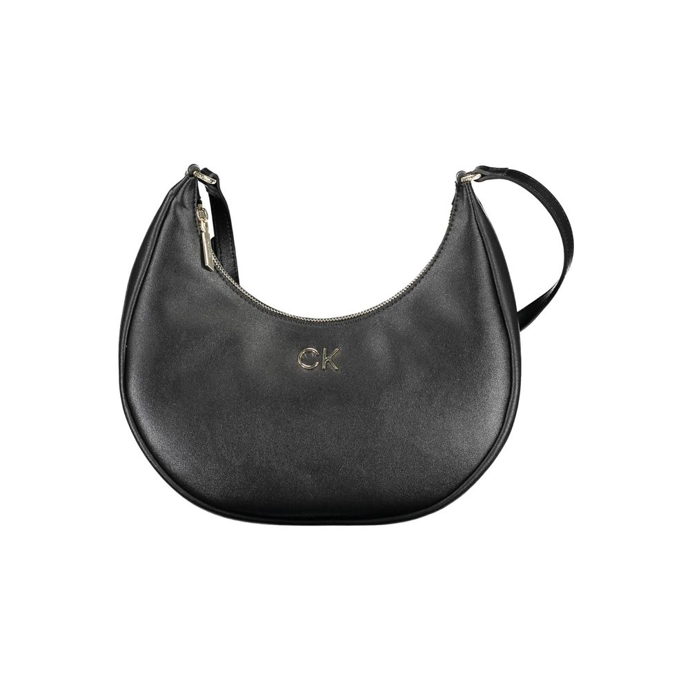 Black Recycled Polyester Women Handbag Calvin Klein