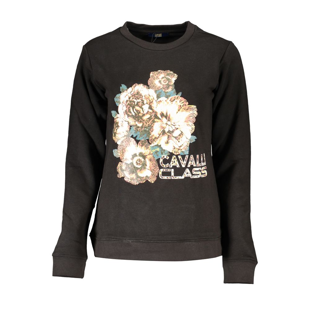 Black Cotton Women Sweater Cavalli Class