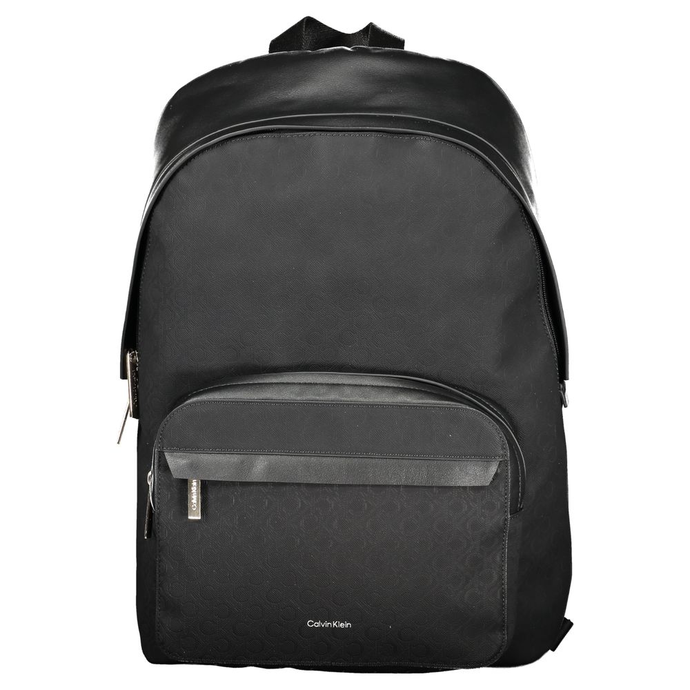 Black Polyester Men Backpack Calvin Klein