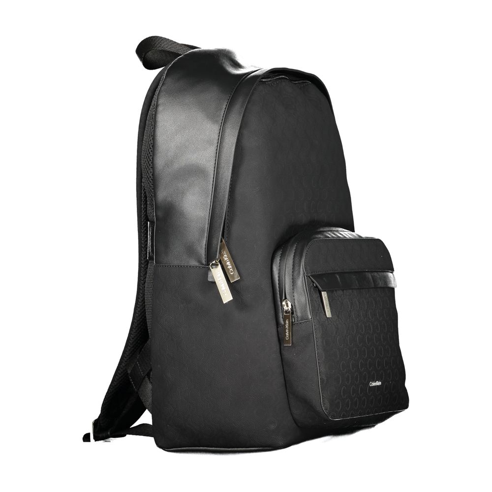 Black Polyester Men Backpack Calvin Klein