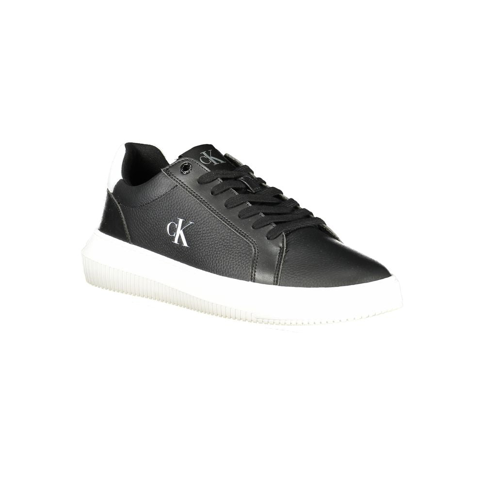 Black Leather Men Sneaker Calvin Klein