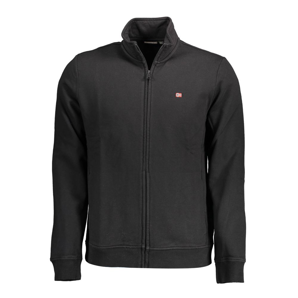 Black Cotton Men Sweater Napapijri