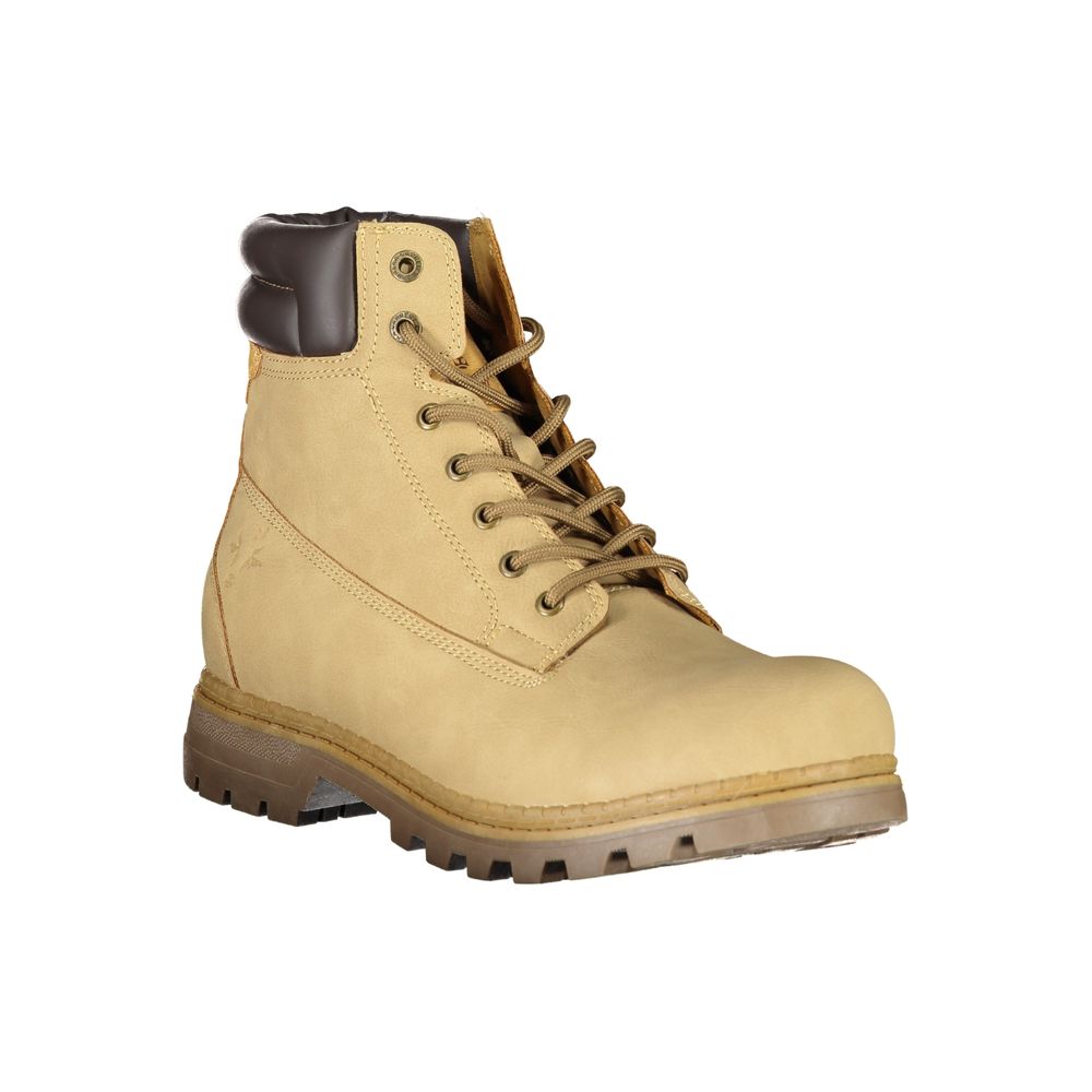 Beige Polyester Men Boot Carrera