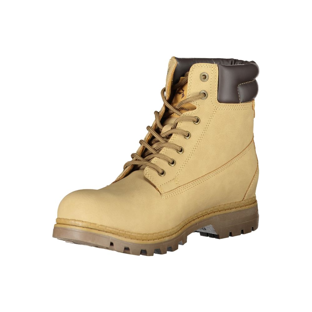 Beige Polyester Men Boot Carrera