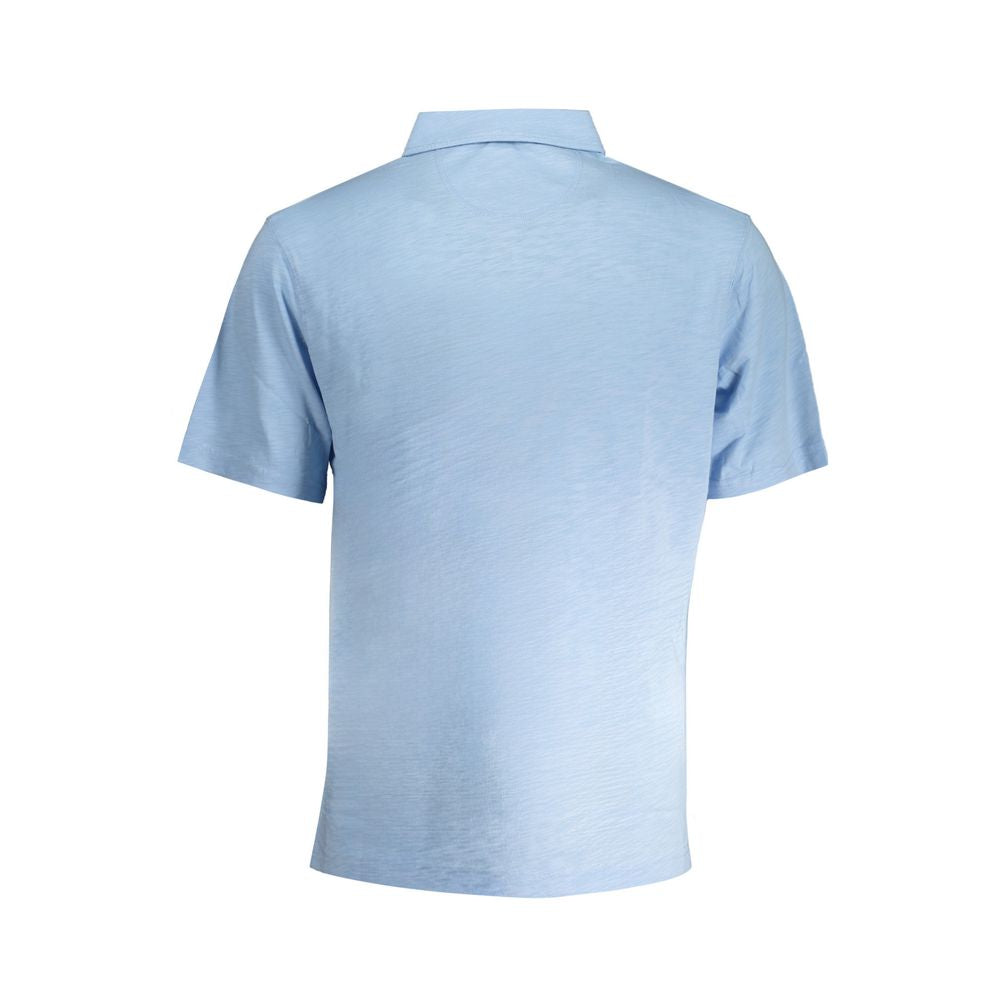 Light Blue Cotton Men Polo Shirt La Martina