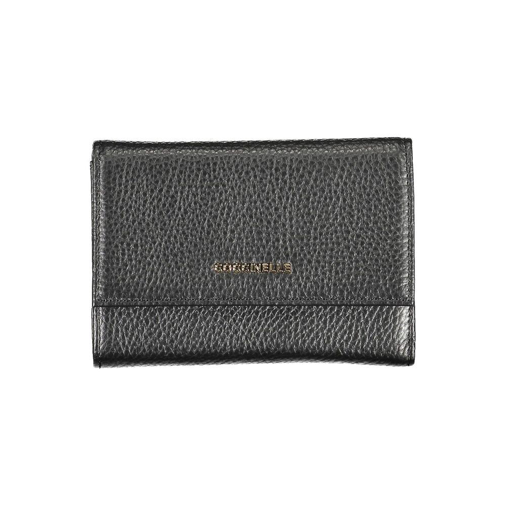 Black Leather Women Wallet Coccinelle