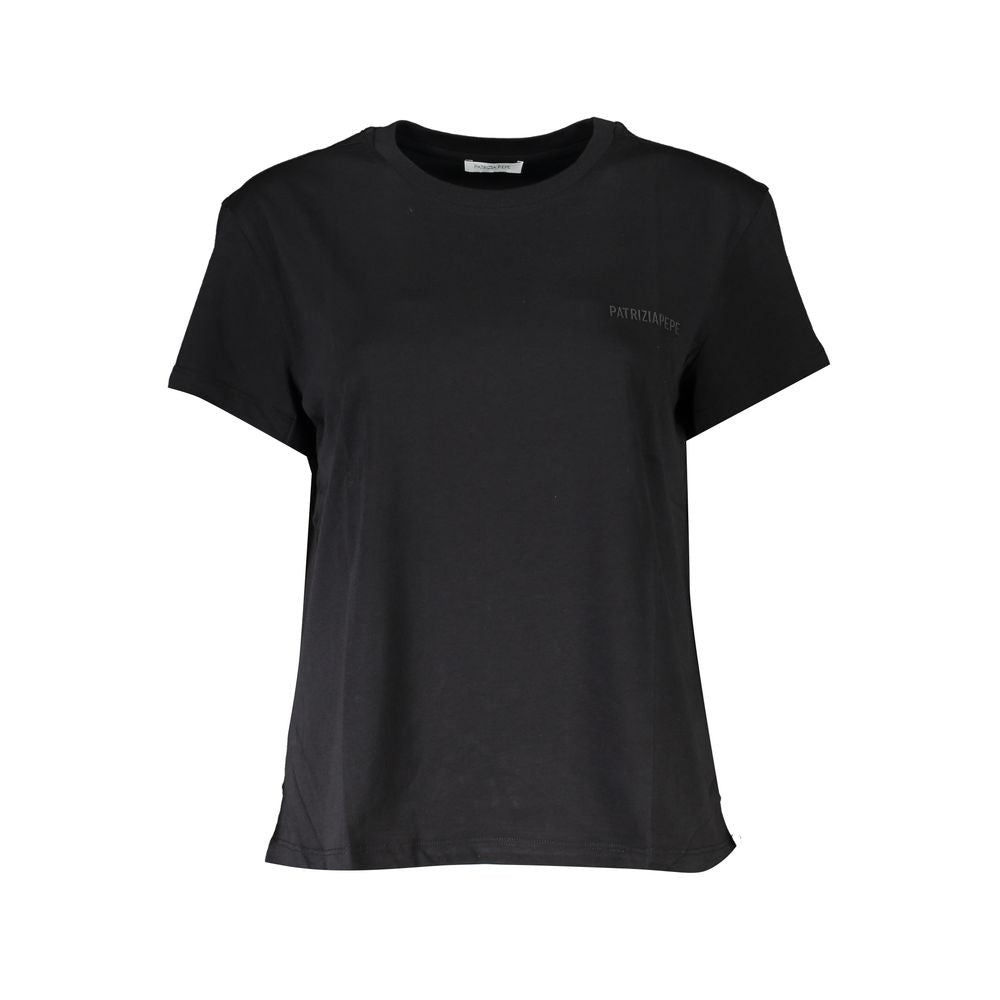 Black Cotton Women T-Shirt Patrizia Pepe