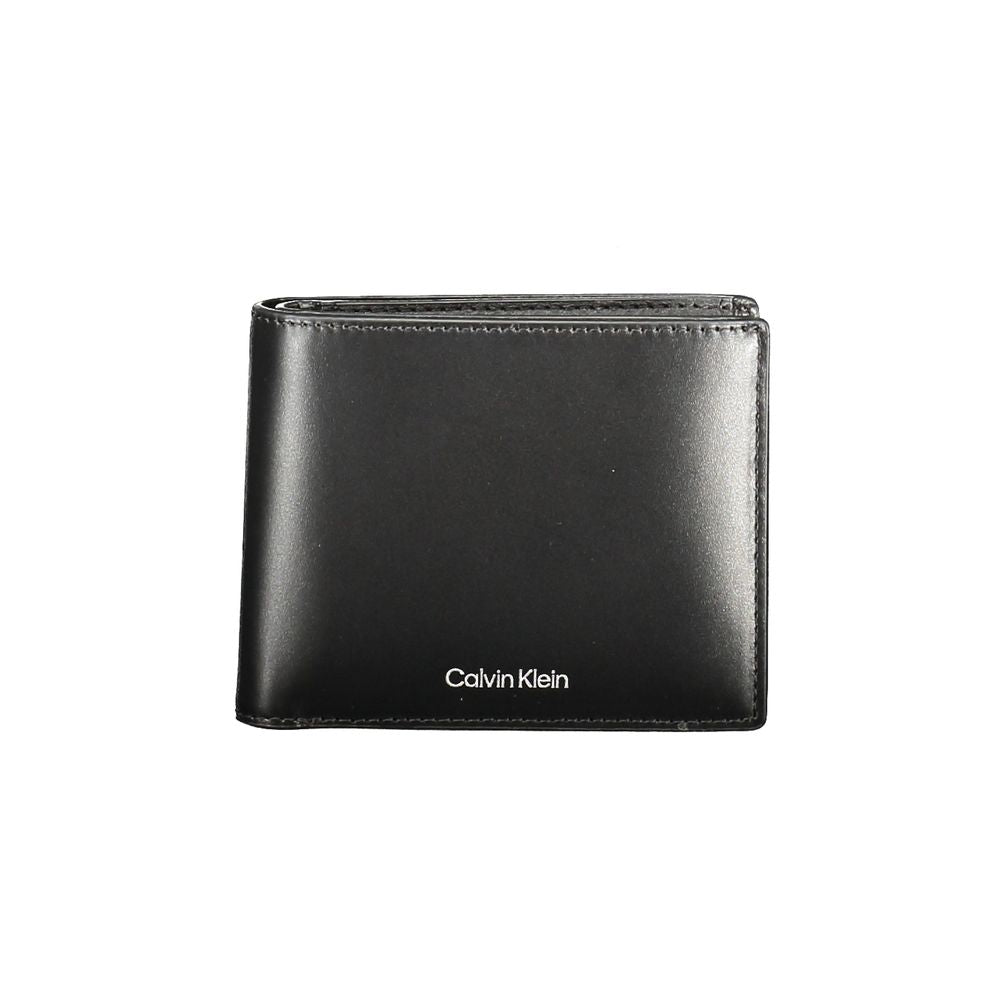 Black Leather Men Wallet Calvin Klein