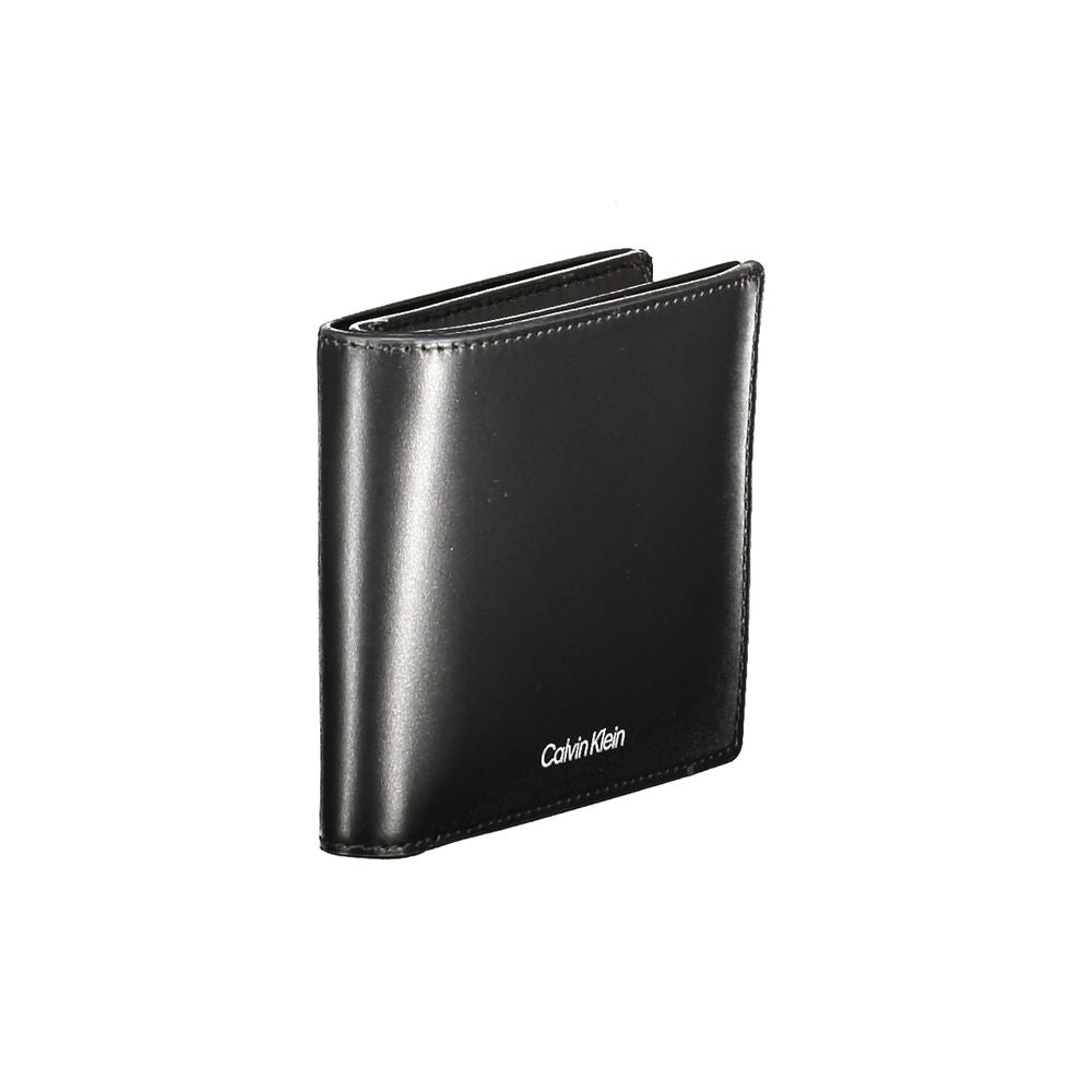 Black Leather Men Wallet Calvin Klein