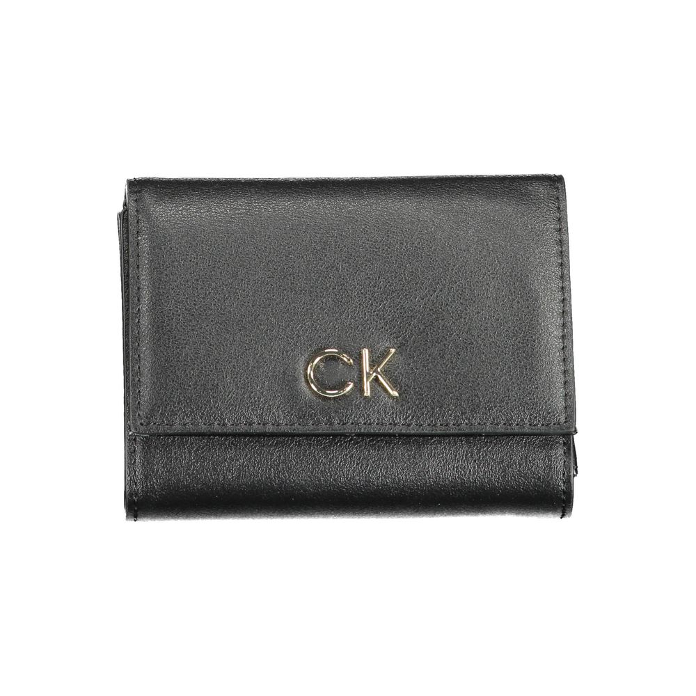 Black Polyester Women Wallet Calvin Klein
