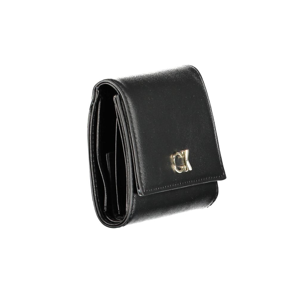 Black Polyester Women Wallet Calvin Klein
