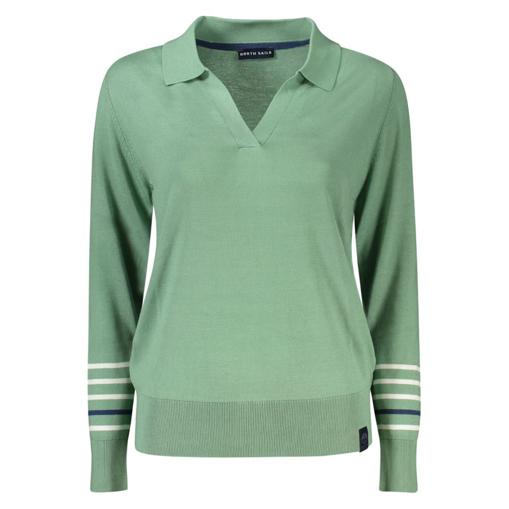 Green Cotton Women Sweater North Sails