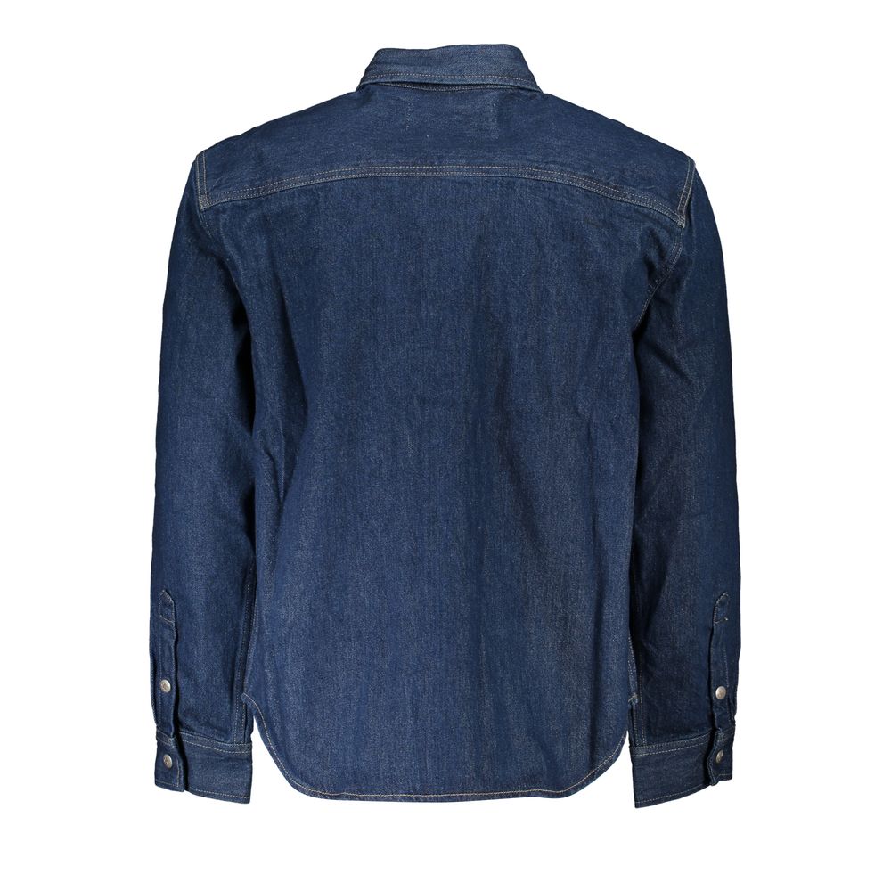 Blue Cotton Men Jacket Calvin Klein