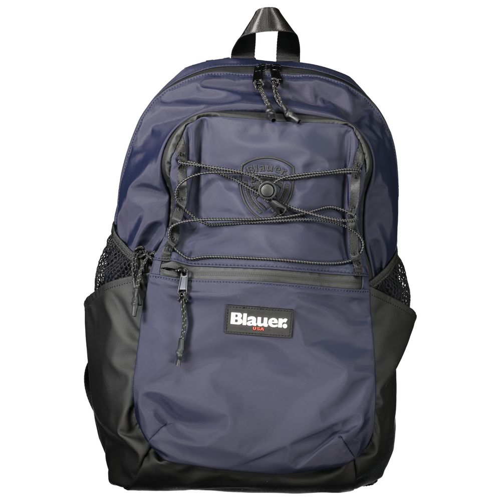Blue Polyester Men Backpack Blauer