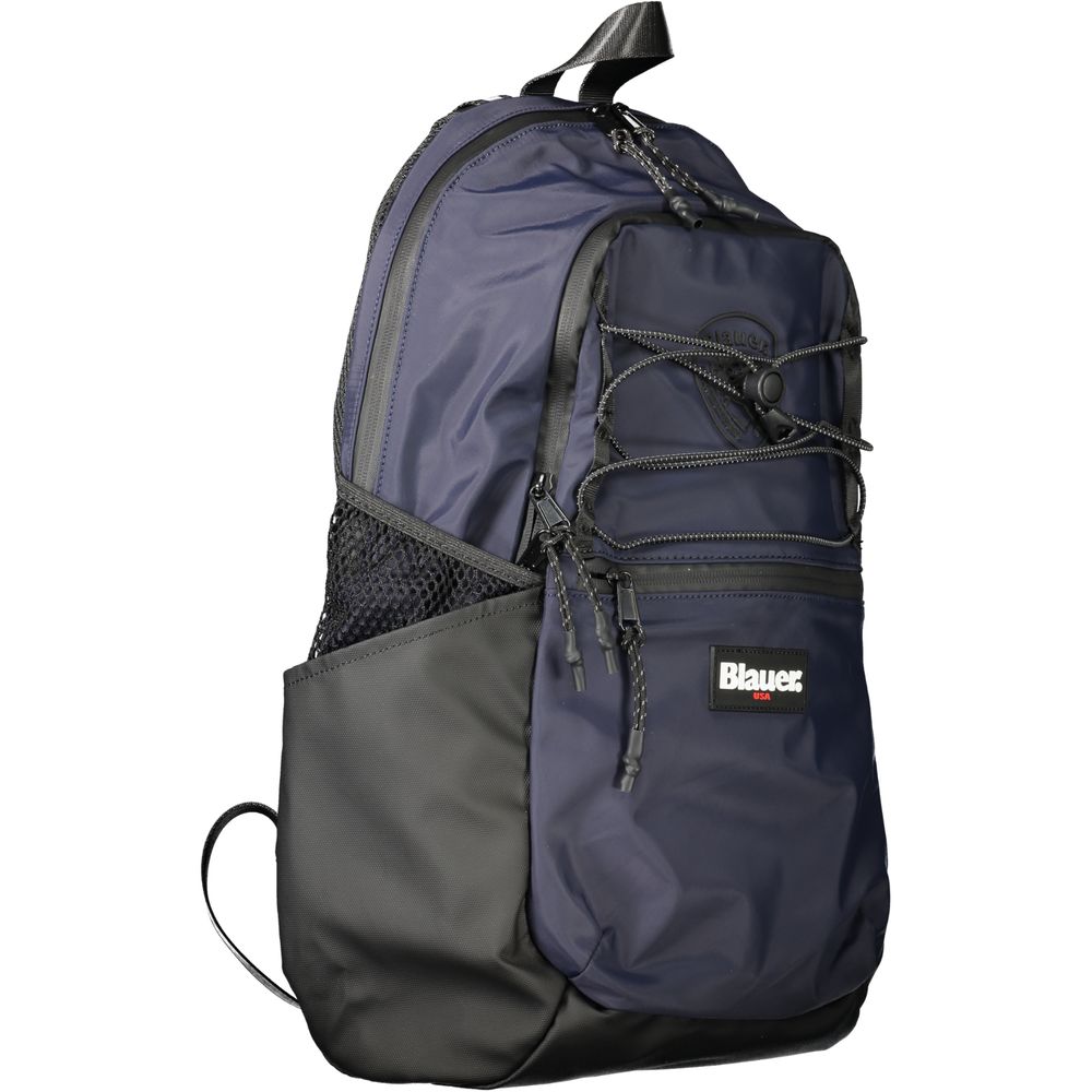 Blue Polyester Men Backpack Blauer