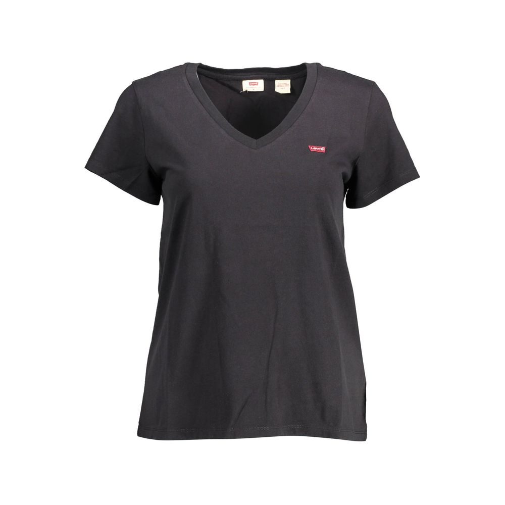 Black Cotton Women T-Shirt Levi's