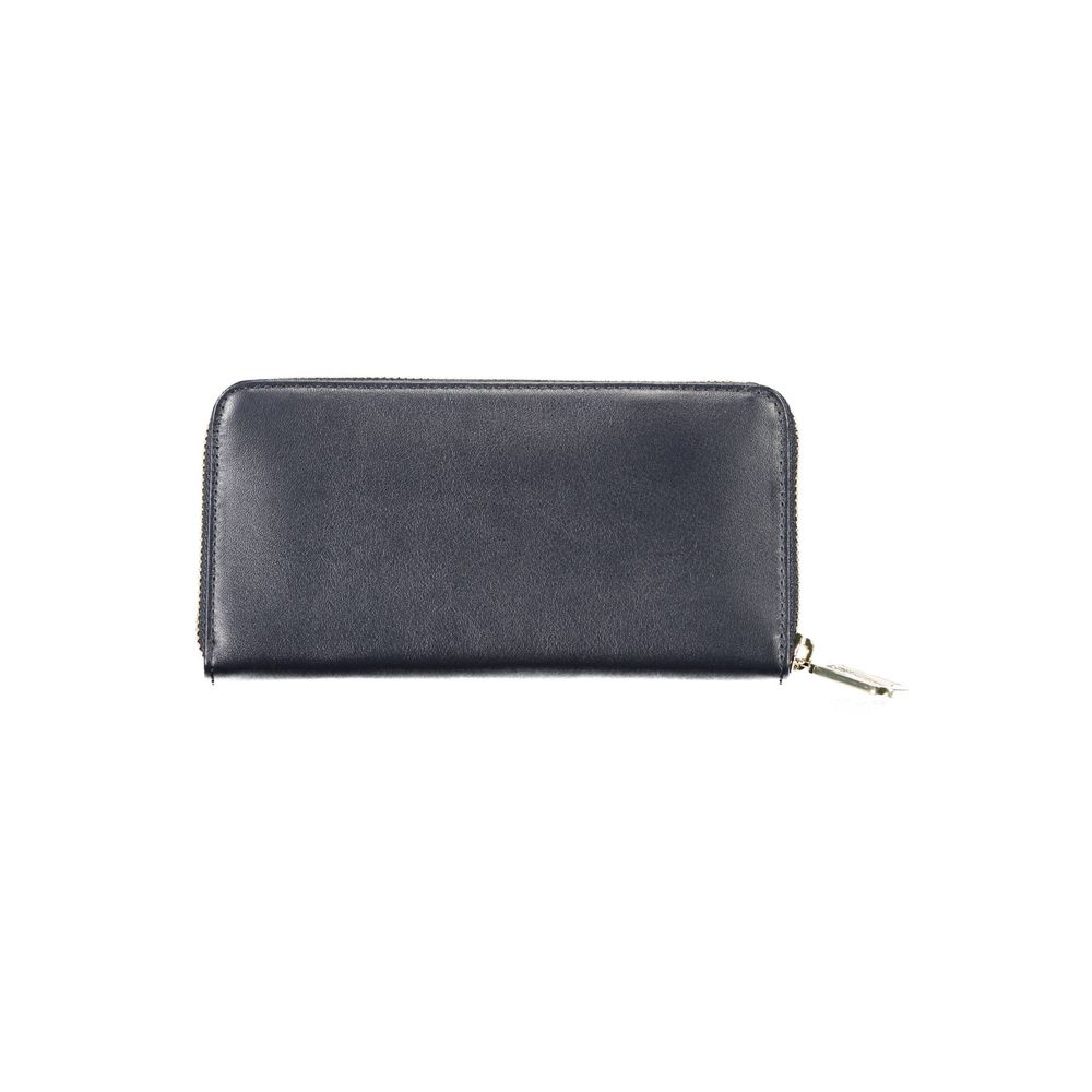 Blue Leather Women Wallet Tommy Hilfiger