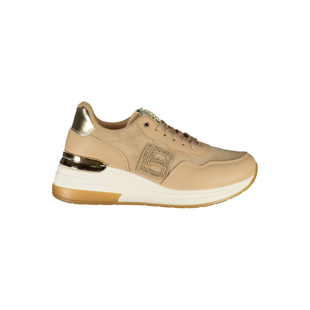 Beige Polyester Women Sneaker Laura Biagiotti