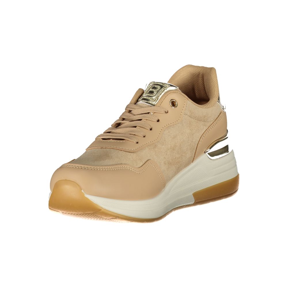 Beige Polyester Women Sneaker Laura Biagiotti
