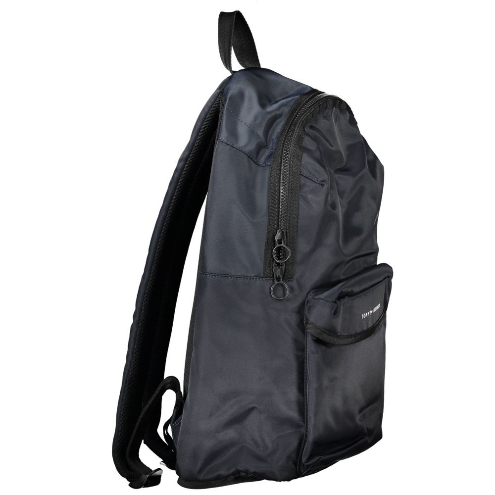 Blue Polyester Men Backpack Tommy Hilfiger
