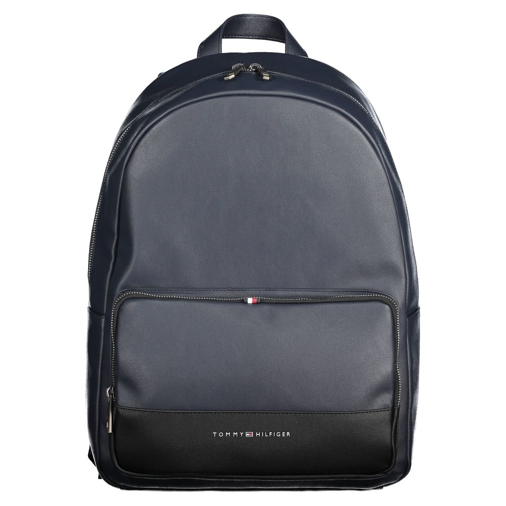 Blue Polyethylene Men Backpack Tommy Hilfiger