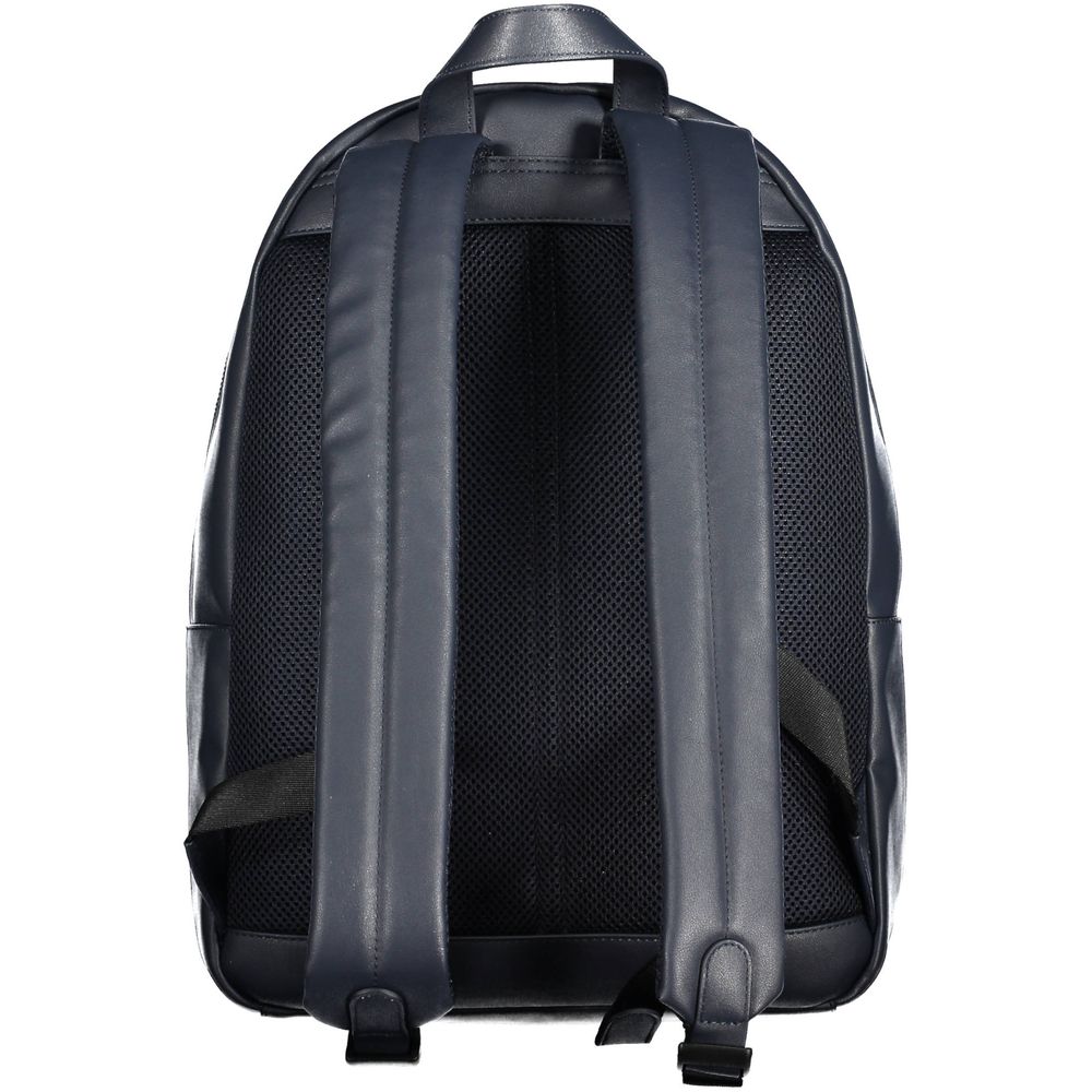 Blue Polyethylene Men Backpack Tommy Hilfiger