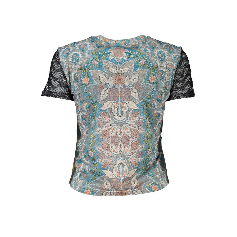 Blue Polyester Women T-Shirt Desigual