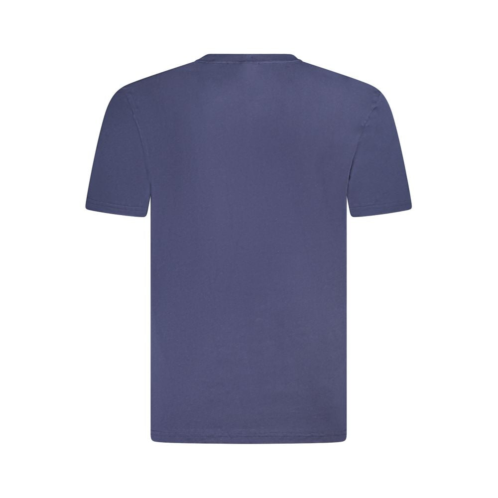 Blue Cotton Men T-Shirt Fila