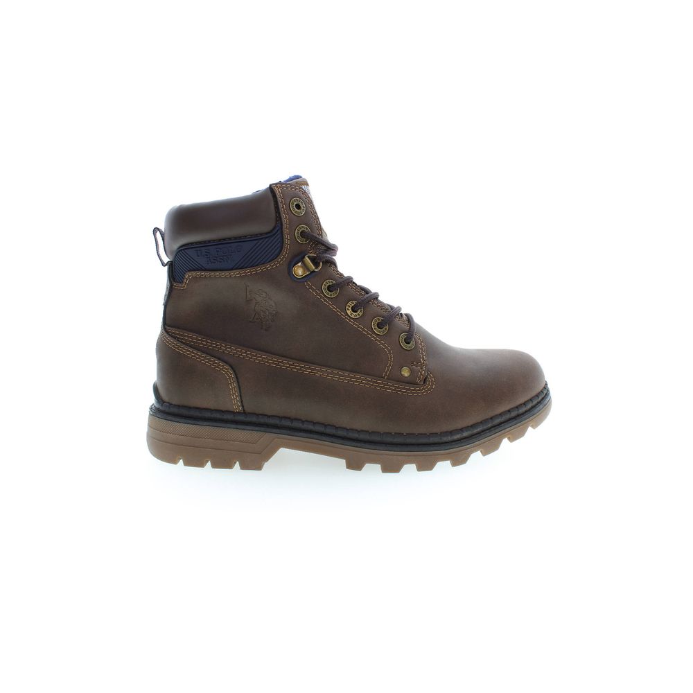 Brown Polyester Men Boot U.S. POLO ASSN.