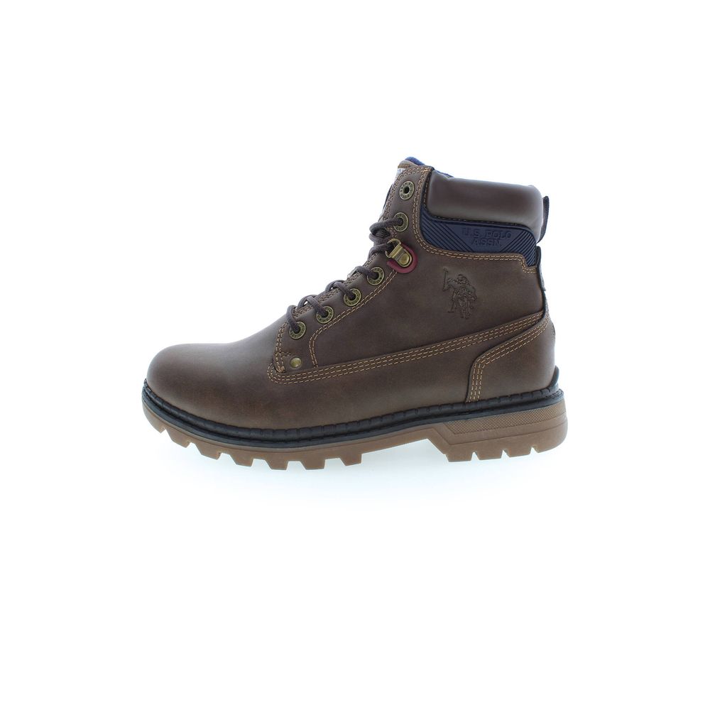 Brown Polyester Men Boot U.S. POLO ASSN.