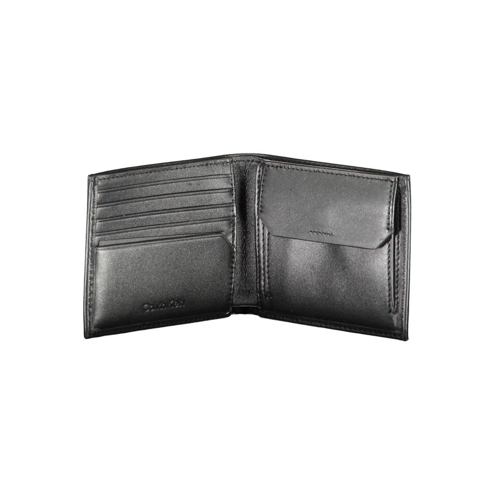 Black Leather Men Wallet Calvin Klein