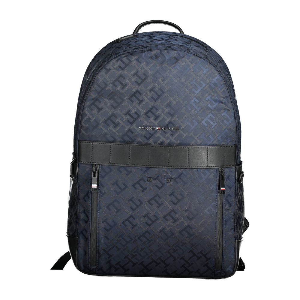 Blue Polyester Men Backpack Tommy Hilfiger