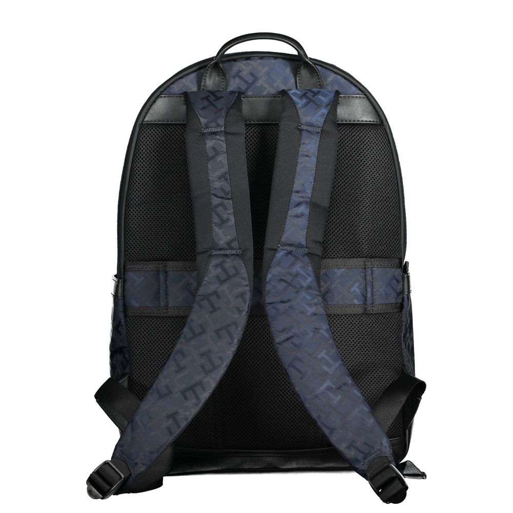 Blue Polyester Men Backpack Tommy Hilfiger