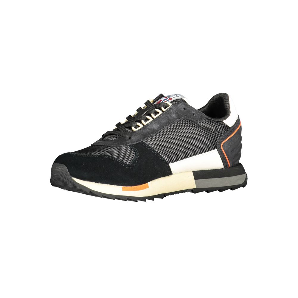 Black Leather Men Sneaker Napapijri