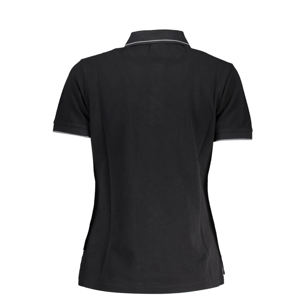 Black Cotton Women Polo Shirt Napapijri