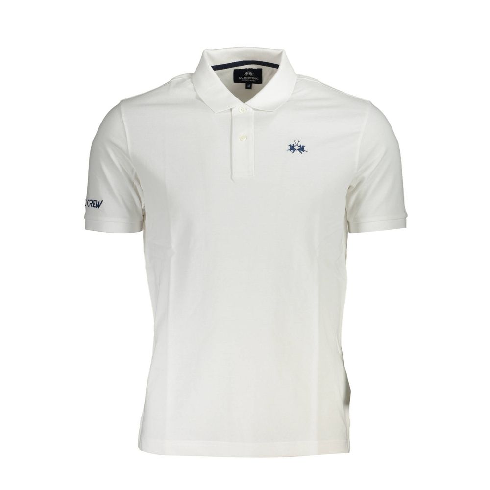 White Cotton Men Polo Shirt La Martina