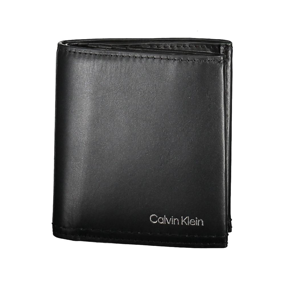 Black Leather Men Wallet Calvin Klein