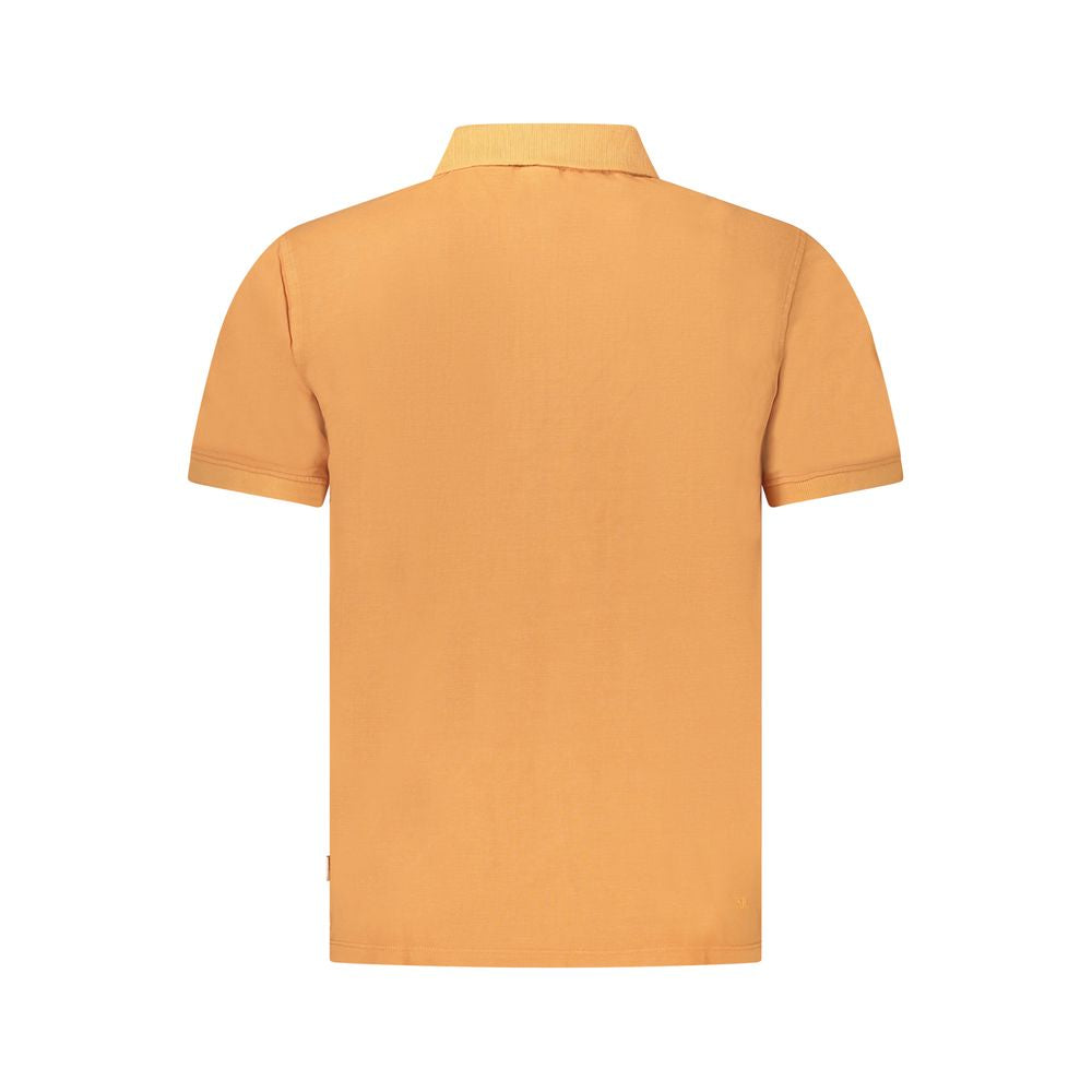 Orange Cotton Men Polo Shirt Pepe Jeans