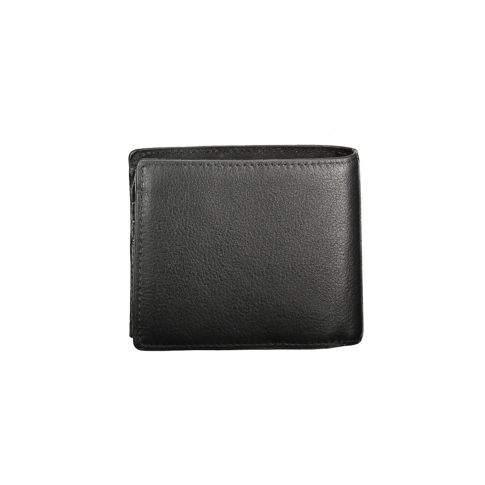 Black Leather Men Wallet Tommy Hilfiger