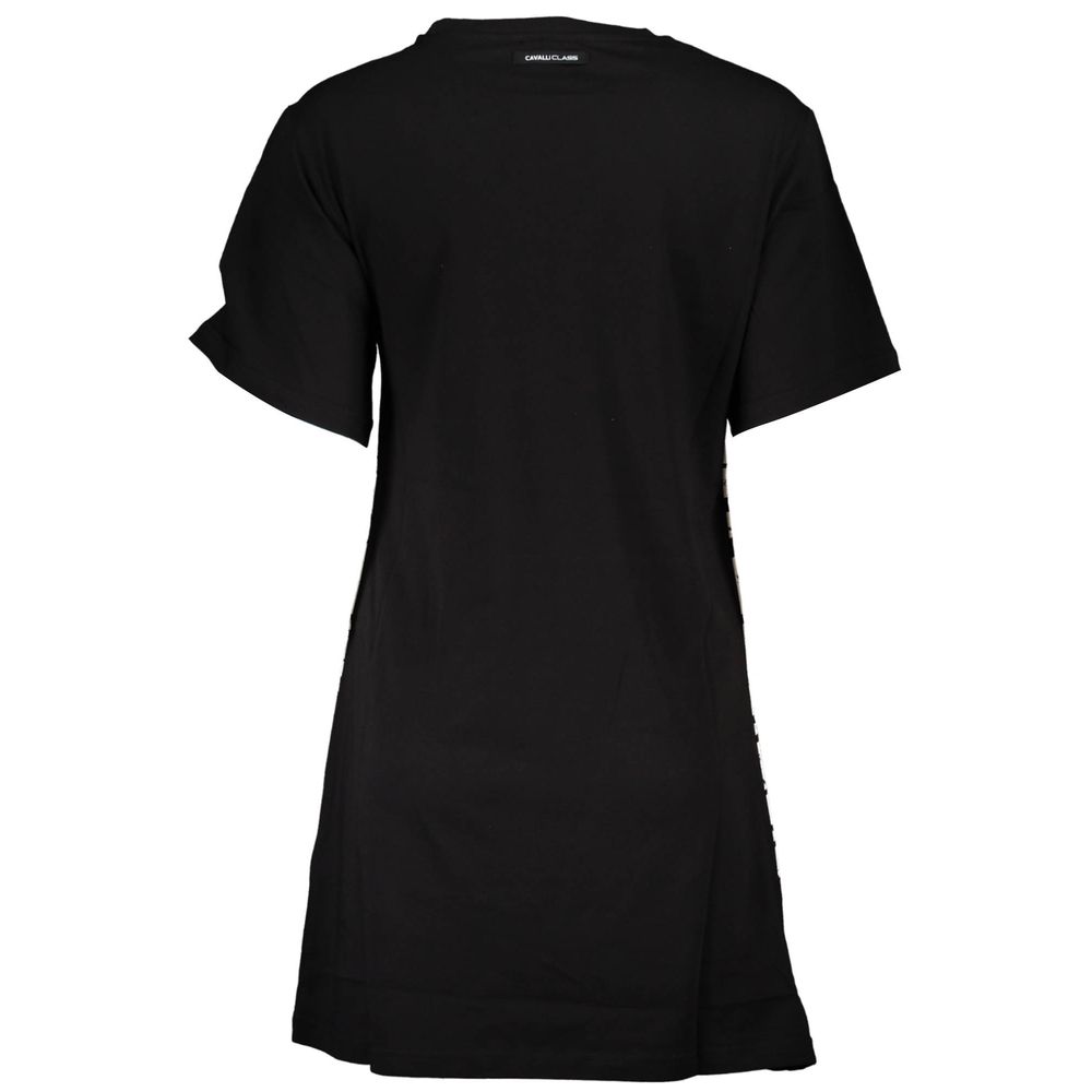 Black Cotton Women Dress Cavalli Class