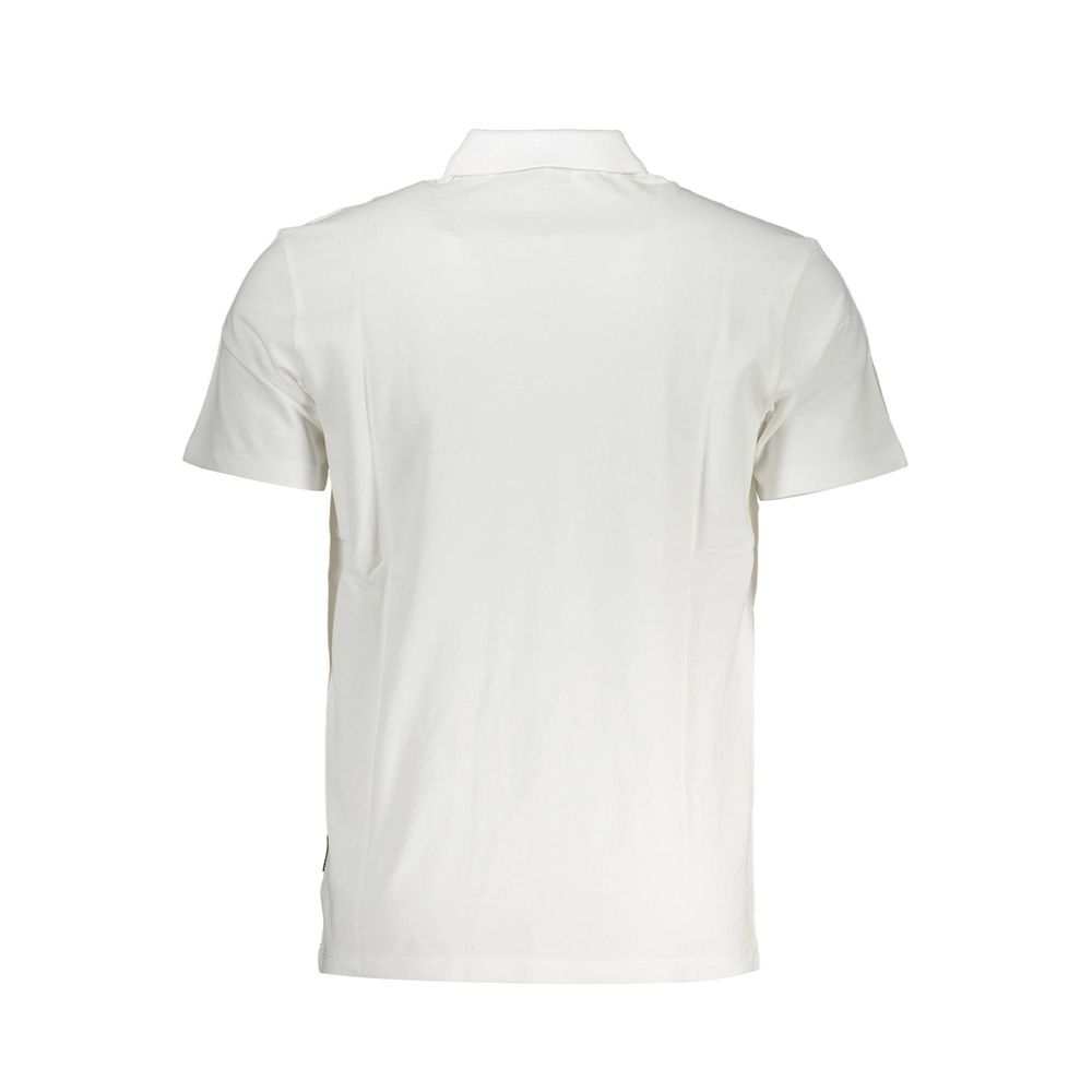 White Cotton Men Polo Shirt Napapijri