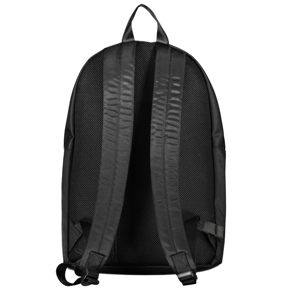 Black Polyester Men Backpack Tommy Hilfiger