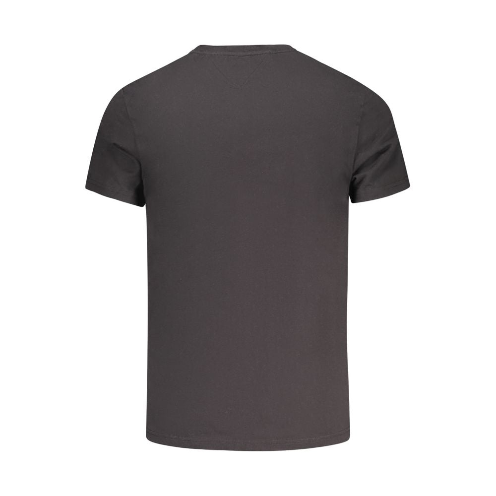 Black Cotton Men T-Shirt Tommy Hilfiger